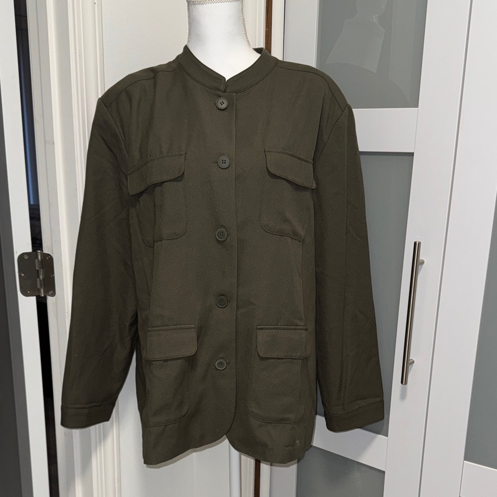 Treasure & Bond Utility Jacket in Olive Green